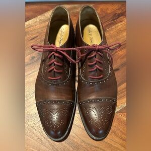 John W. Nordstrom Brown Leather Cap Toe Oxfords size 10.5 M 2694-01